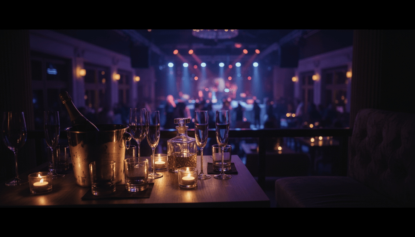 Tavolo VIP in discoteca con servizio bottiglia premium a Barcellona