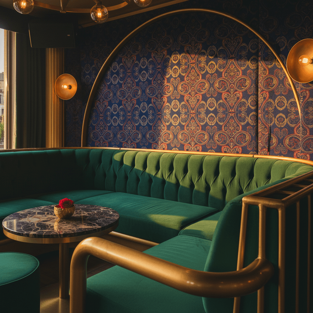 Luxurious seating and interior design details