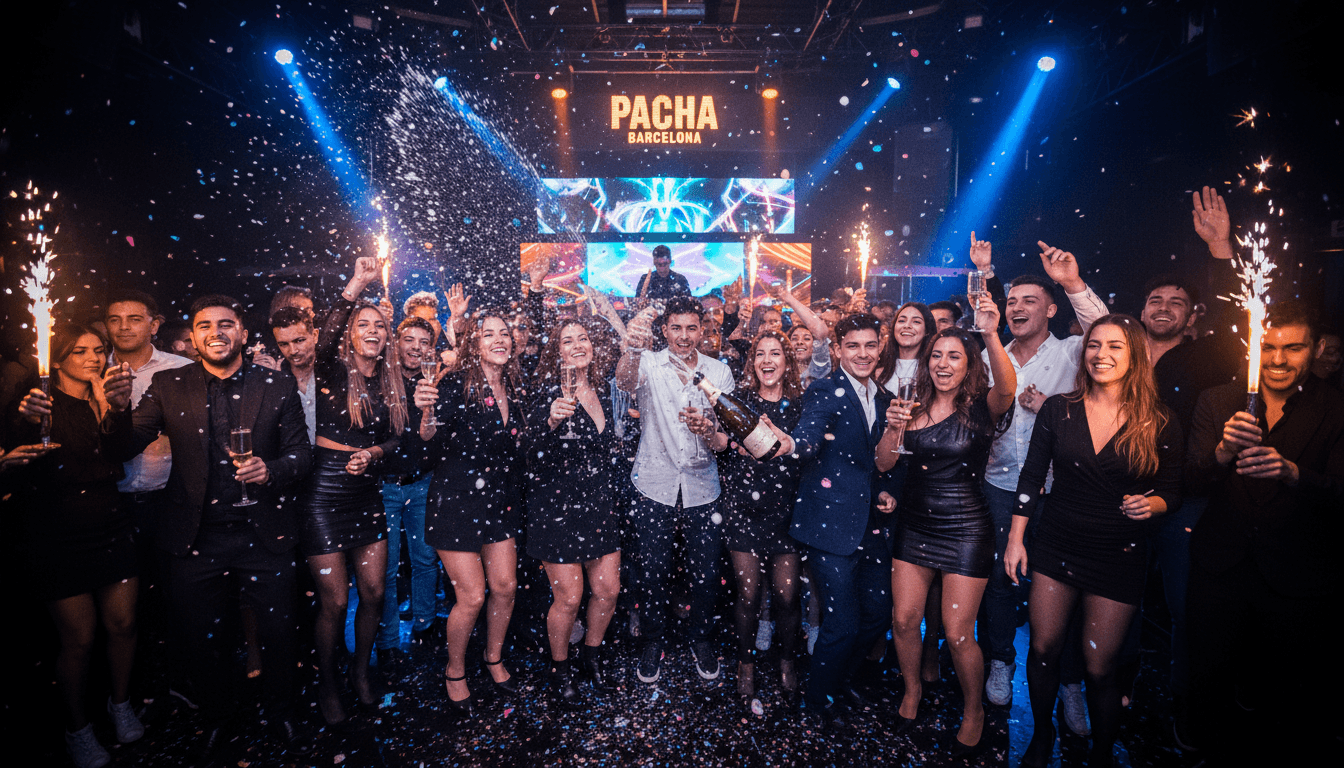 VIP group celebration at Barcelona nightclub