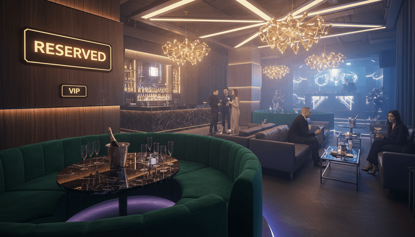 Reserved VIP table seating at Barcelona nightclub