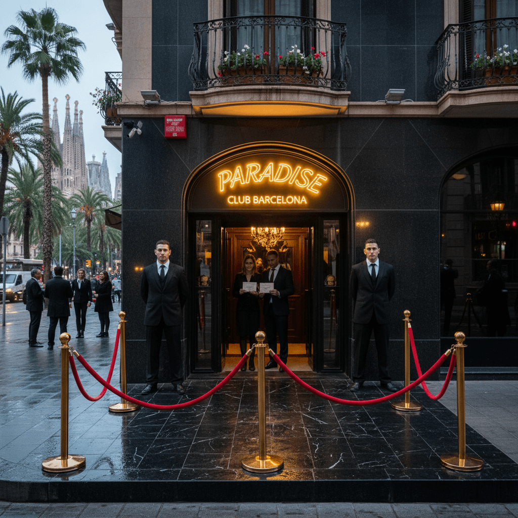 Exclusive venue entrance showcasing VIP access point and premium entrance design