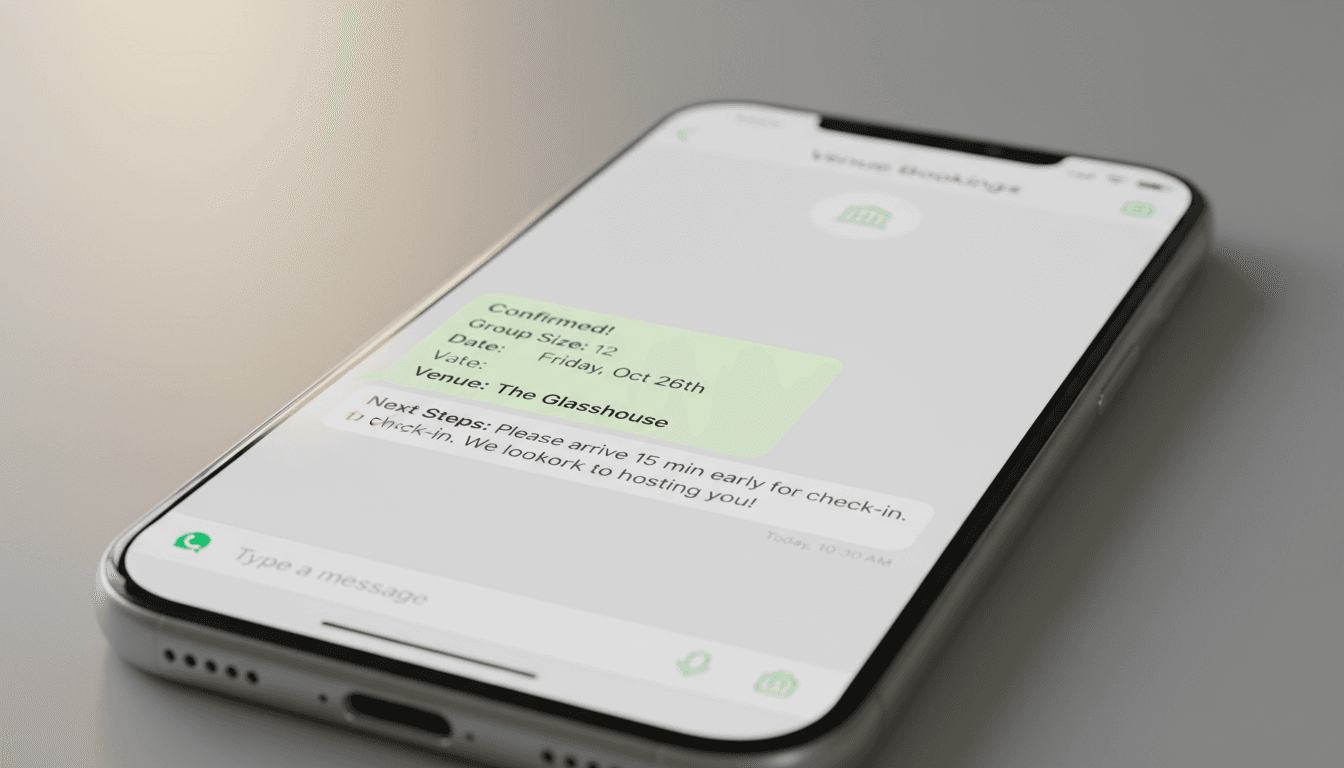 Conferma prenotazione WhatsApp per esperienze VIP Barcellona