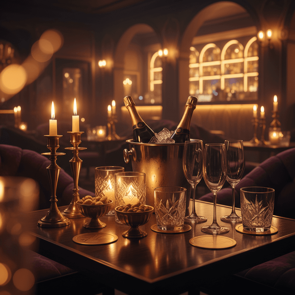 Premium VIP table with champagne and luxury setup