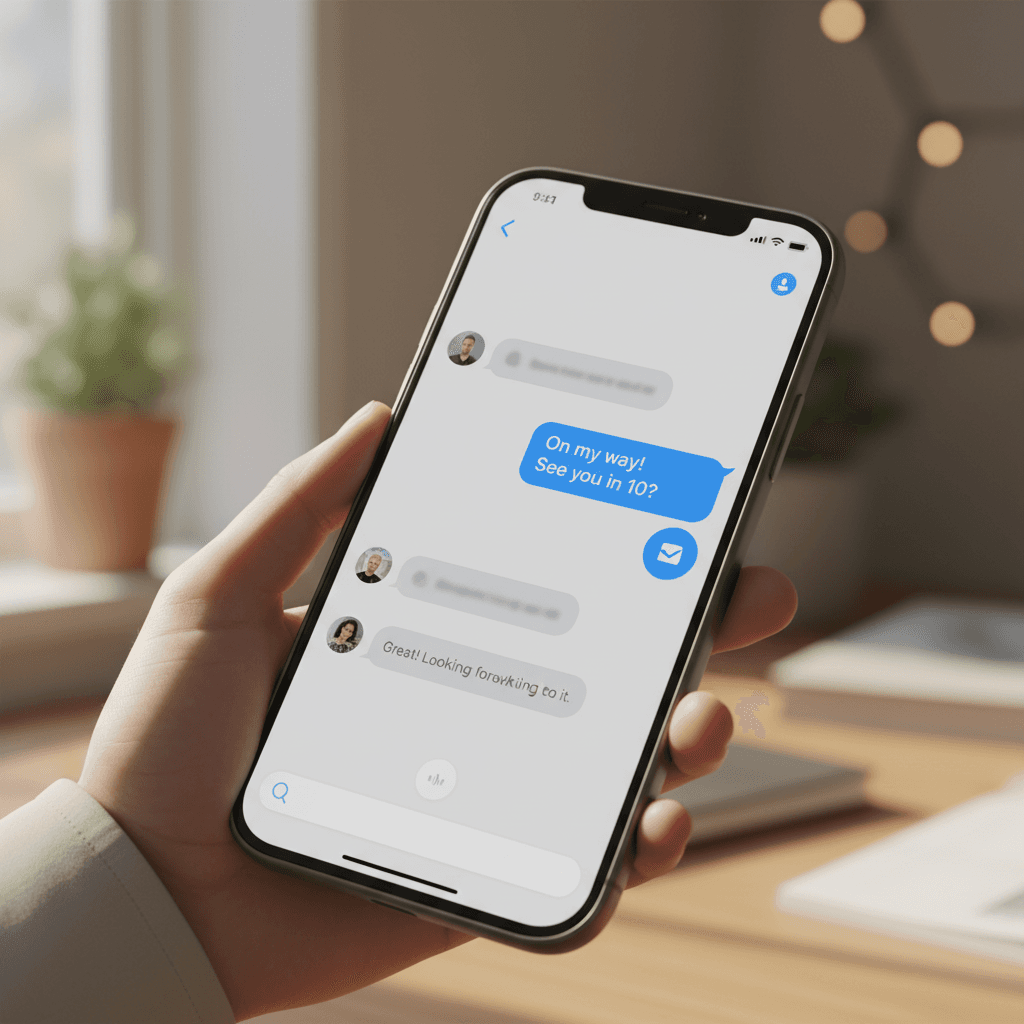 Smartphone displaying WhatsApp booking confirmation for VIP nightlife experience